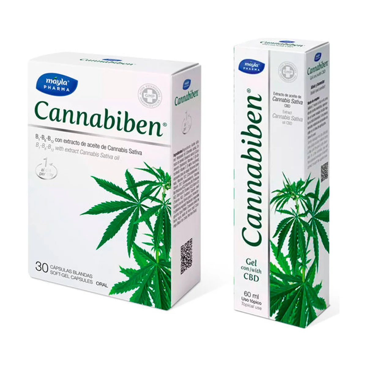 Cannabiben 30 cápsulas + Gel con CBD 60 ml