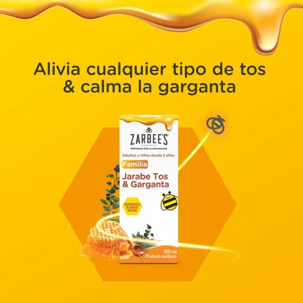 Zarbee's Jarabe Tos y Garganta con Miel 150 ml