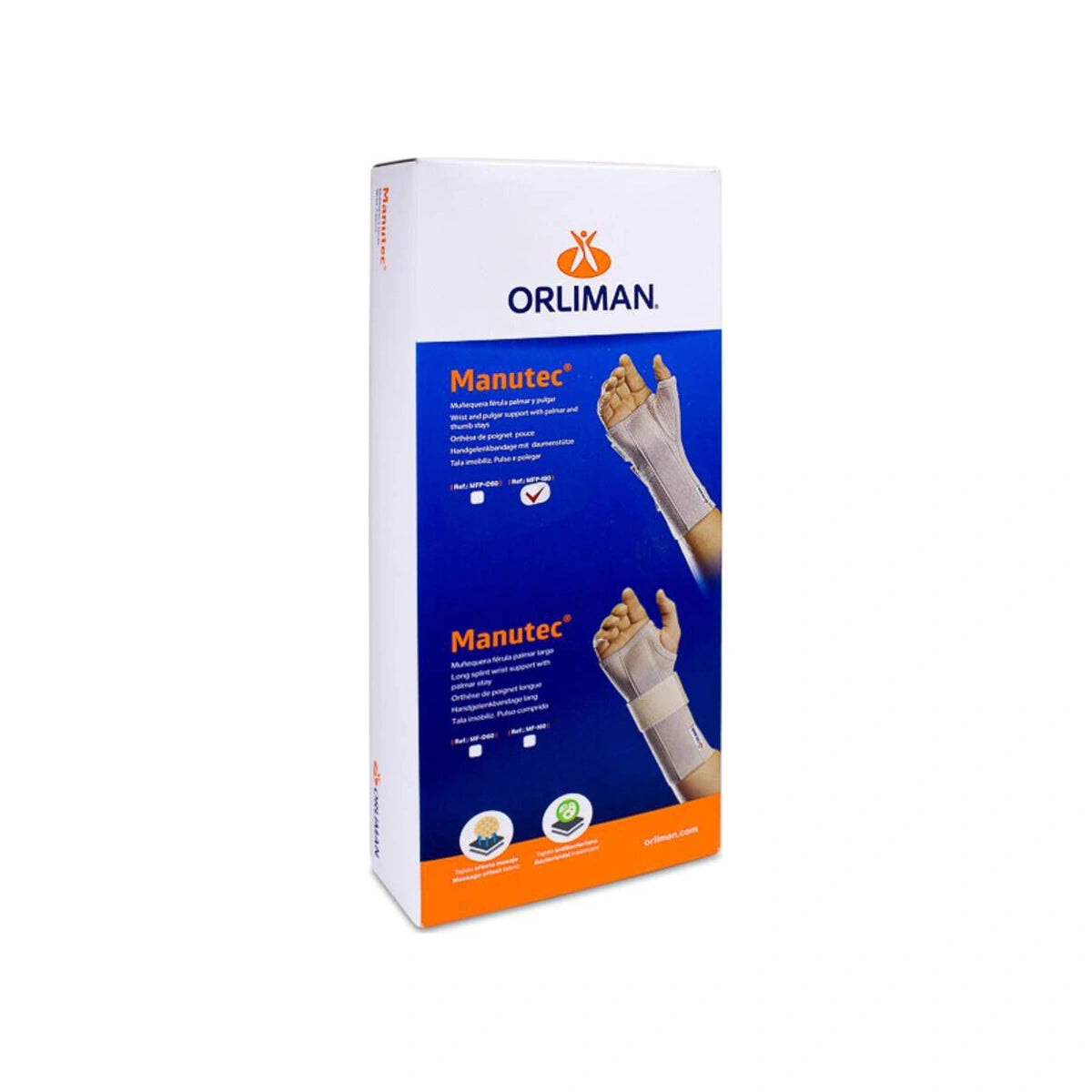 Orliman MFP-I80 Muñequera Palmar-Pulgar Izquierda, Talla 3
