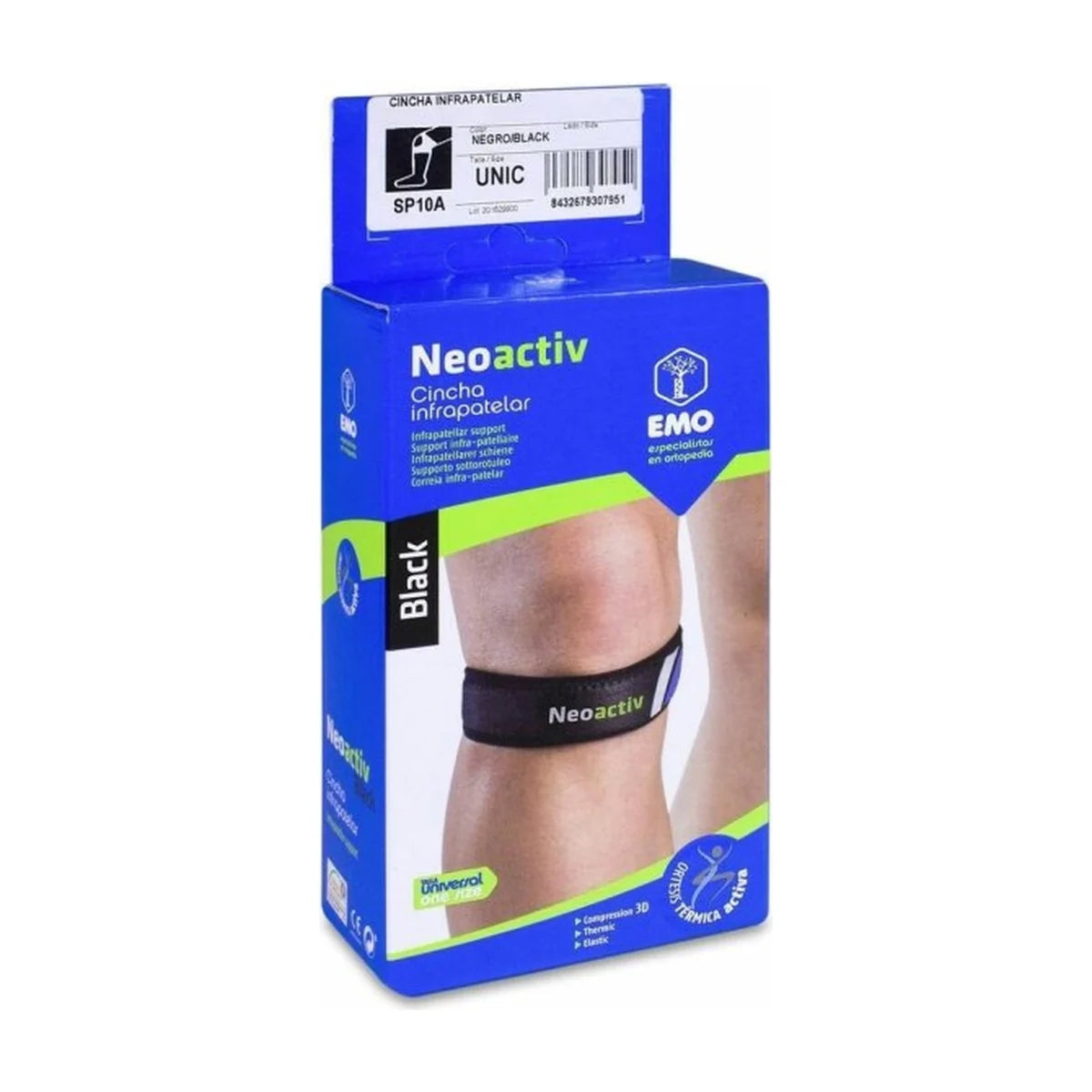 EMO Neoactiv SP10A Soporte Infrapatelar Negro, Talla Única