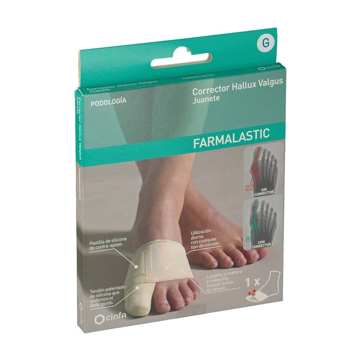 Farmalastic Corrector Juanetes Actividad Diaria Talla Grande