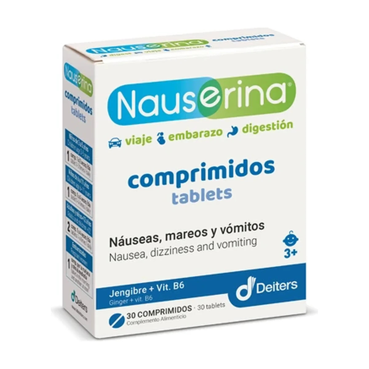 Nauserina jengibre y vitamina B6 30 comprimidos