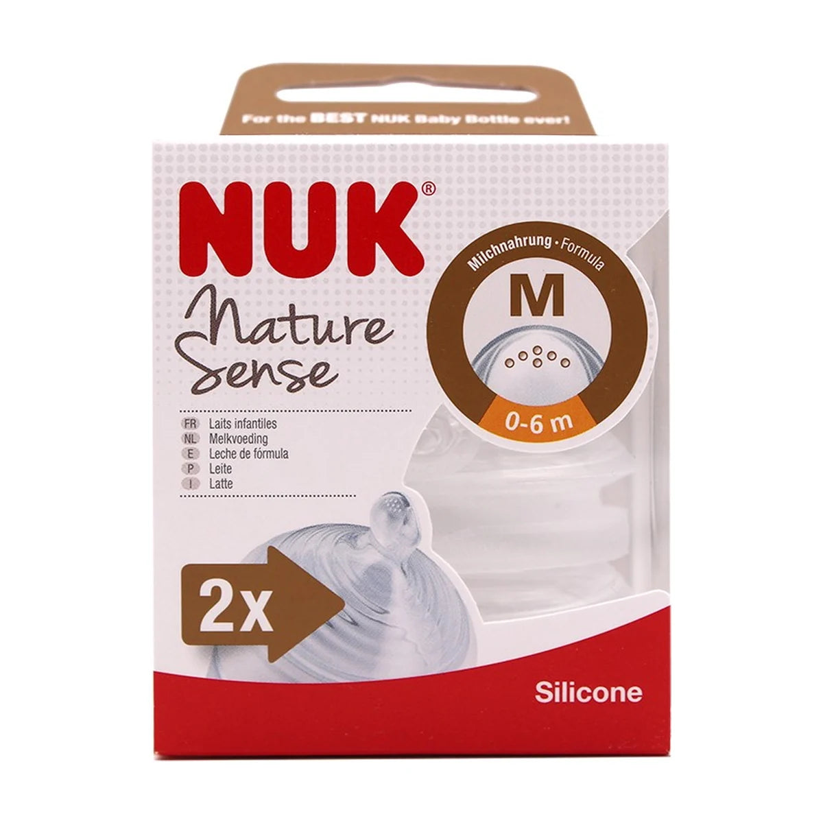 NUK Nature Sense Tetinas M 0-6 Meses 2 Unidades