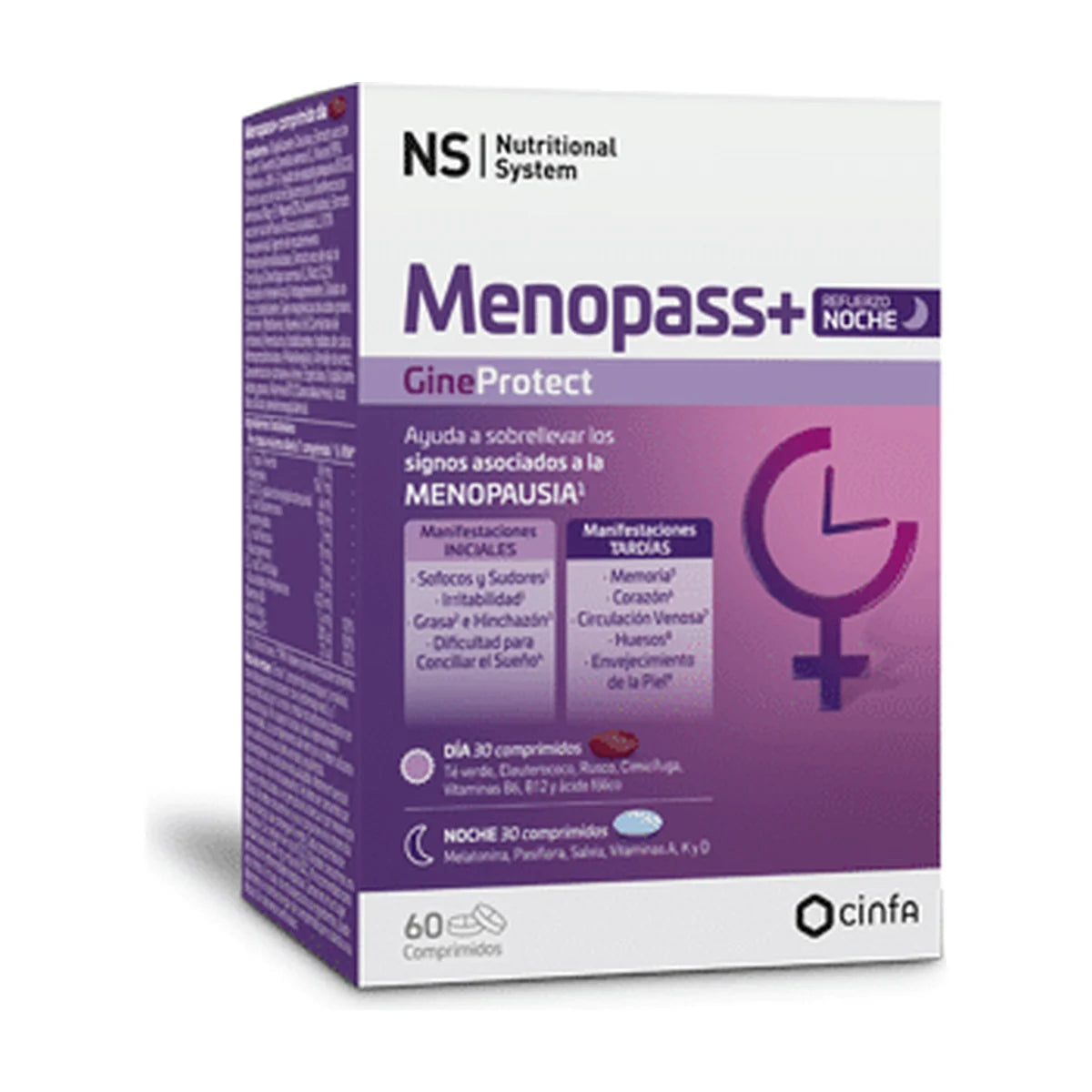 NS Menopass+ Refuerzo Noche 60 comprimidos día y noche