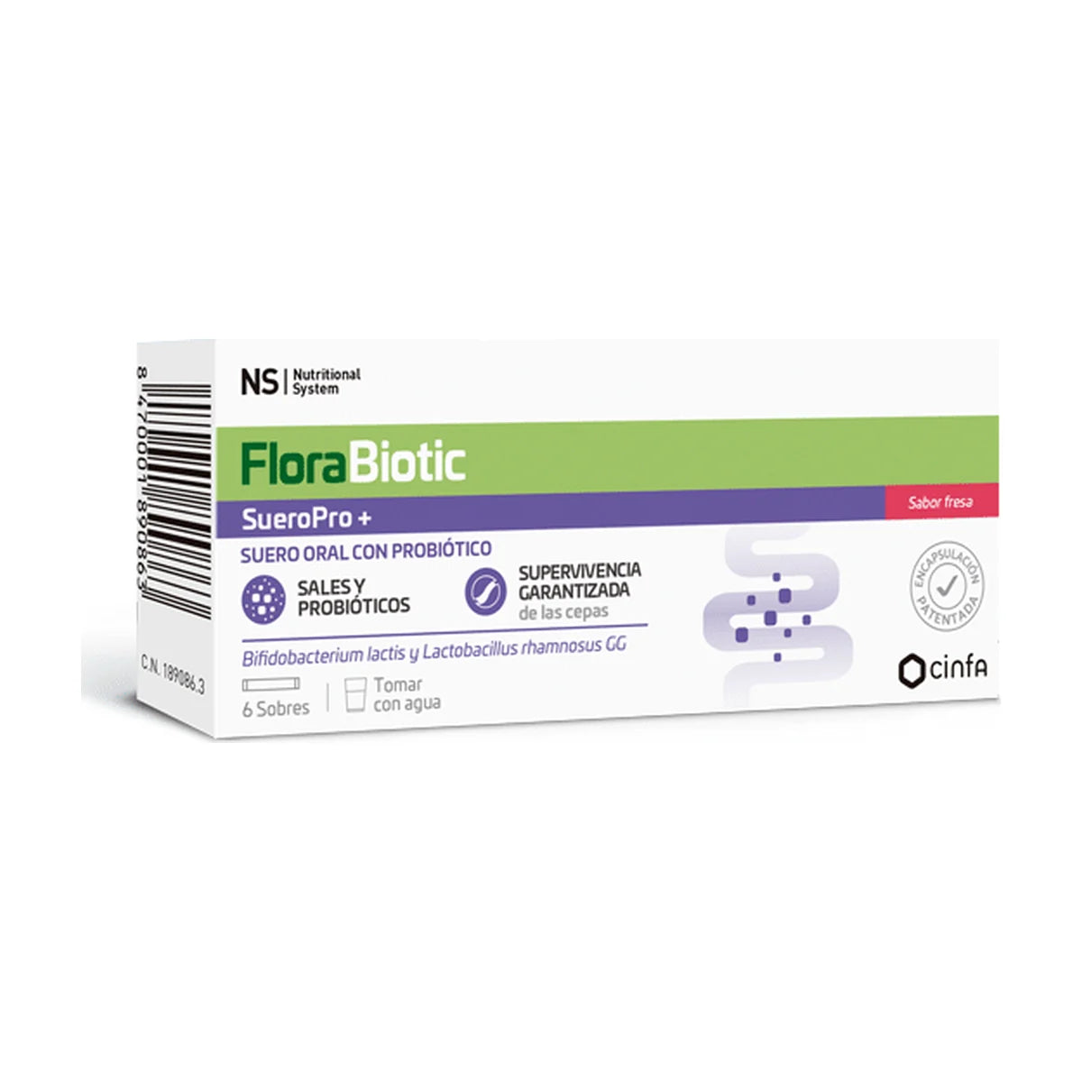 NS FloraBiotic SueroPro+ Fresa 6 sobres