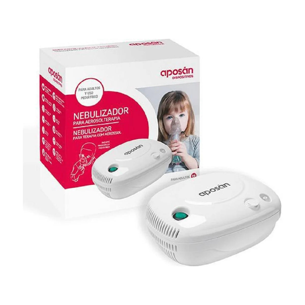 Aposán Nebulizador de Compresor para Aerosolterapia, 1 unidad