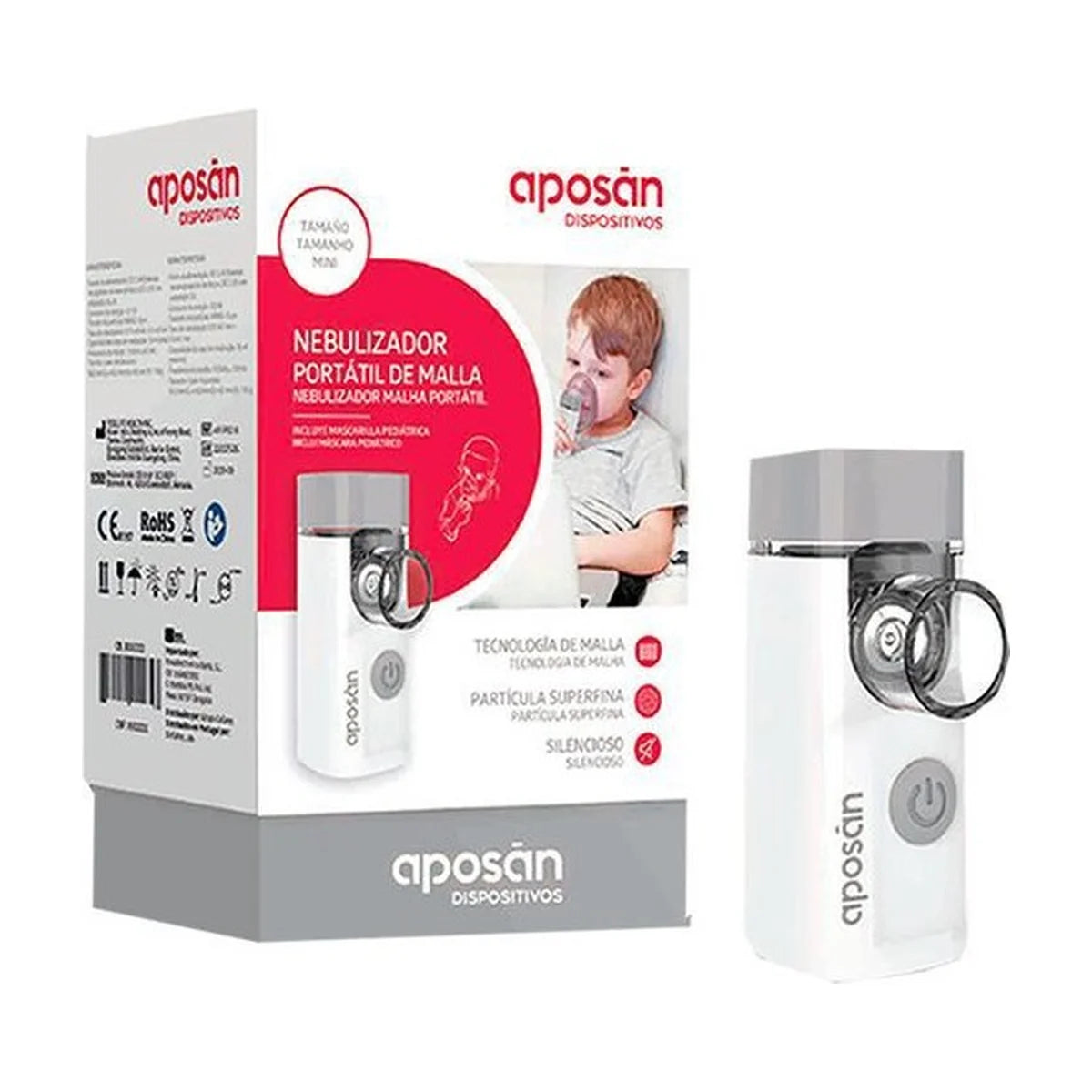 Aposán Air-Pro III Nebulizador de Malla Portátil, 1 unidad