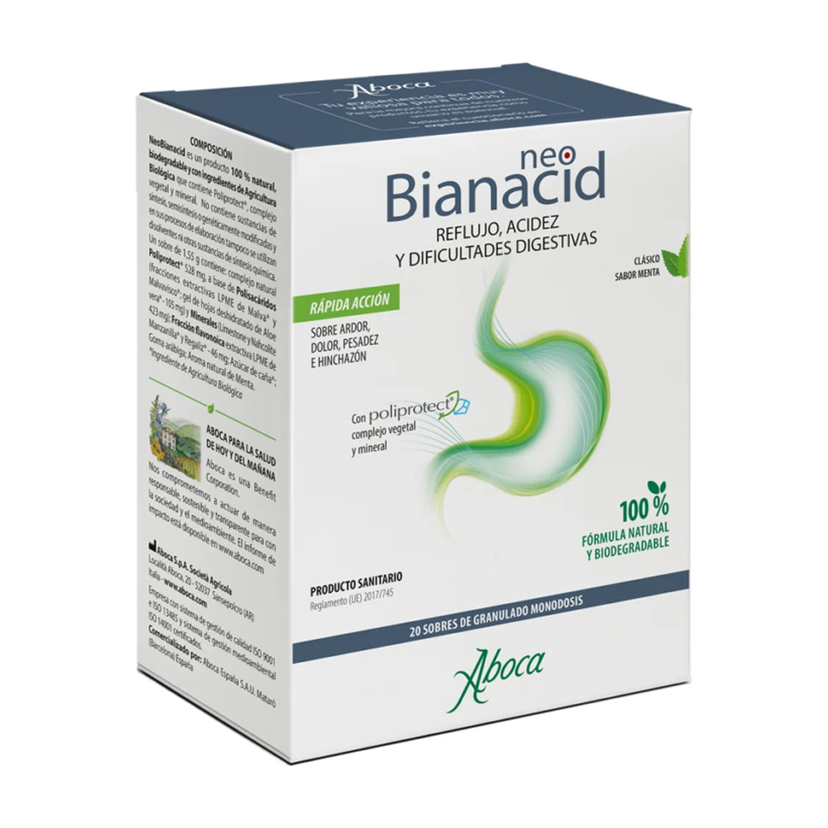 Aboca NeoBianacid 20 sobres sabor menta