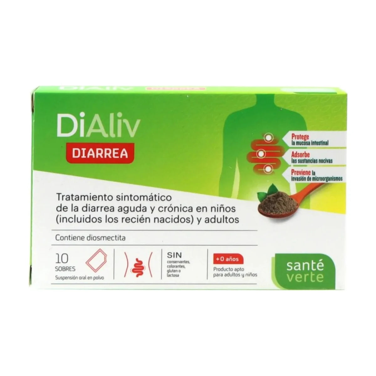 Santé Verte Dialiv Diarrea 10 sobres