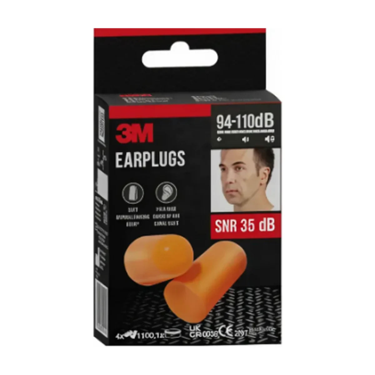3M 1100 Tapones de Espuma, 4 Pares con Estuche