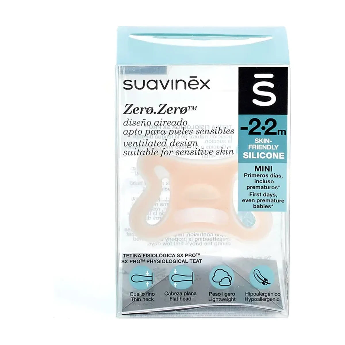 Suavinex Zero.Zero Chupete Mini SX Pro -2 a 2 Meses