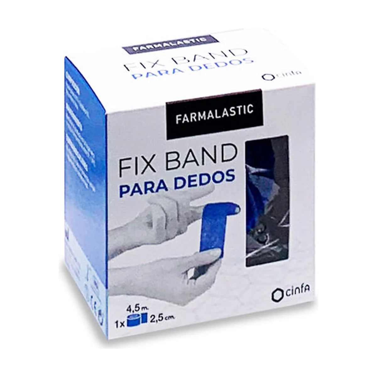 Farmalastic Fix Band Dedos Azul 4,5 m × 2,5 cm