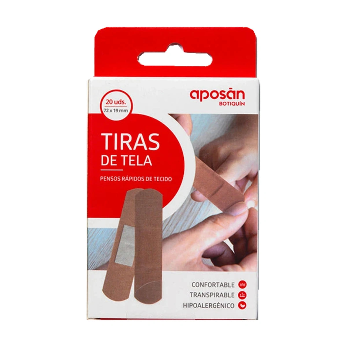 Aposán Tiras de Tela, 72 x 19 mm, 20 unidades