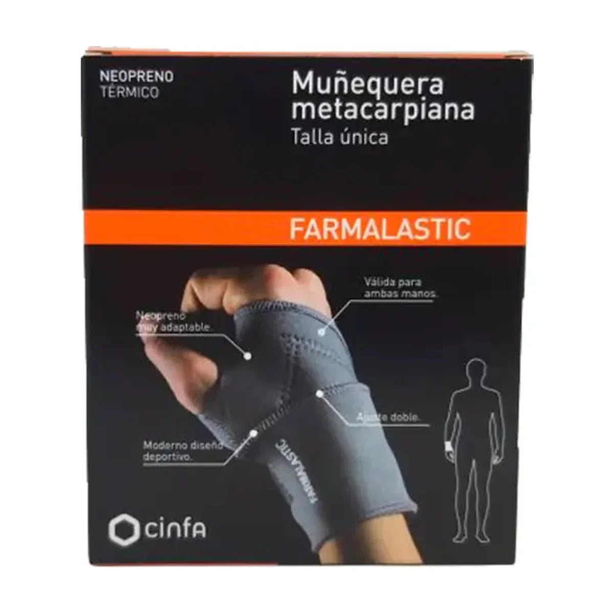 Farmalastic Muñequera Metacarpiana Palmar Neopreno Talla Única