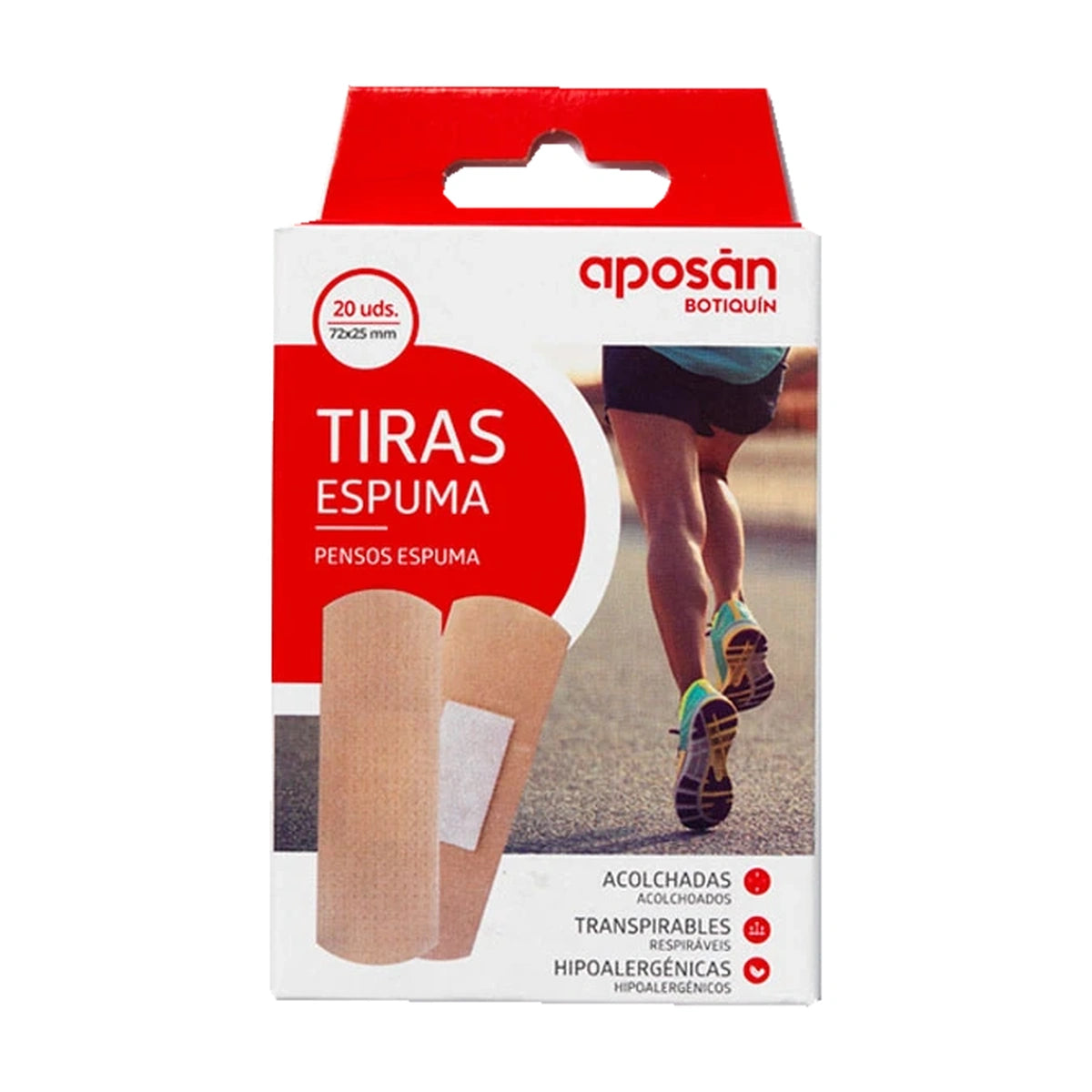 Aposán Tiras de Espuma, 72 x 25 mm, 20 unidades