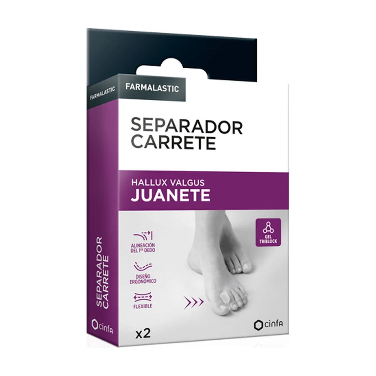 Farmalastic Separador Carrete Juanetes 2 unidades