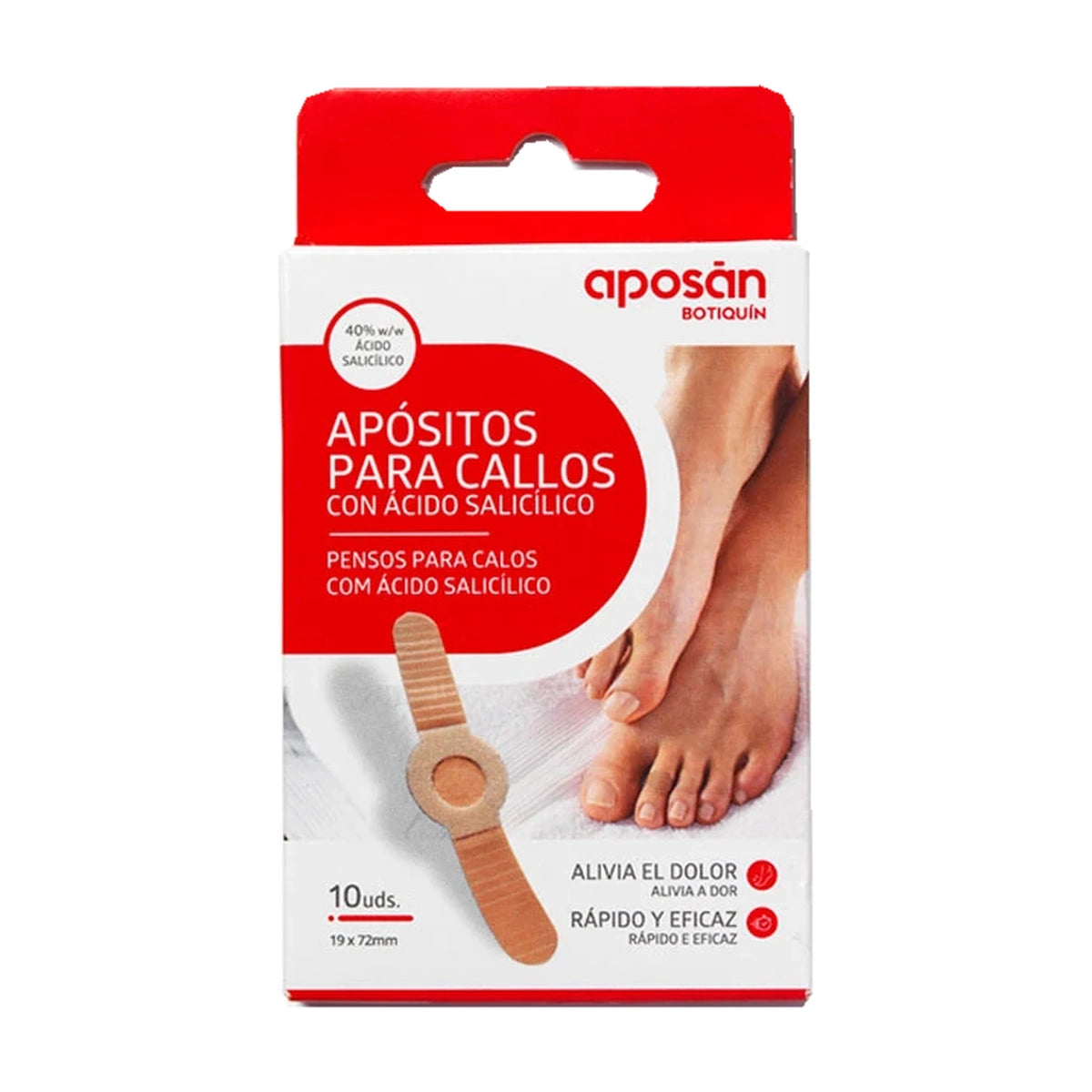 Aposán Apósitos para Callos con Ácido Salicílico, 10 unidades