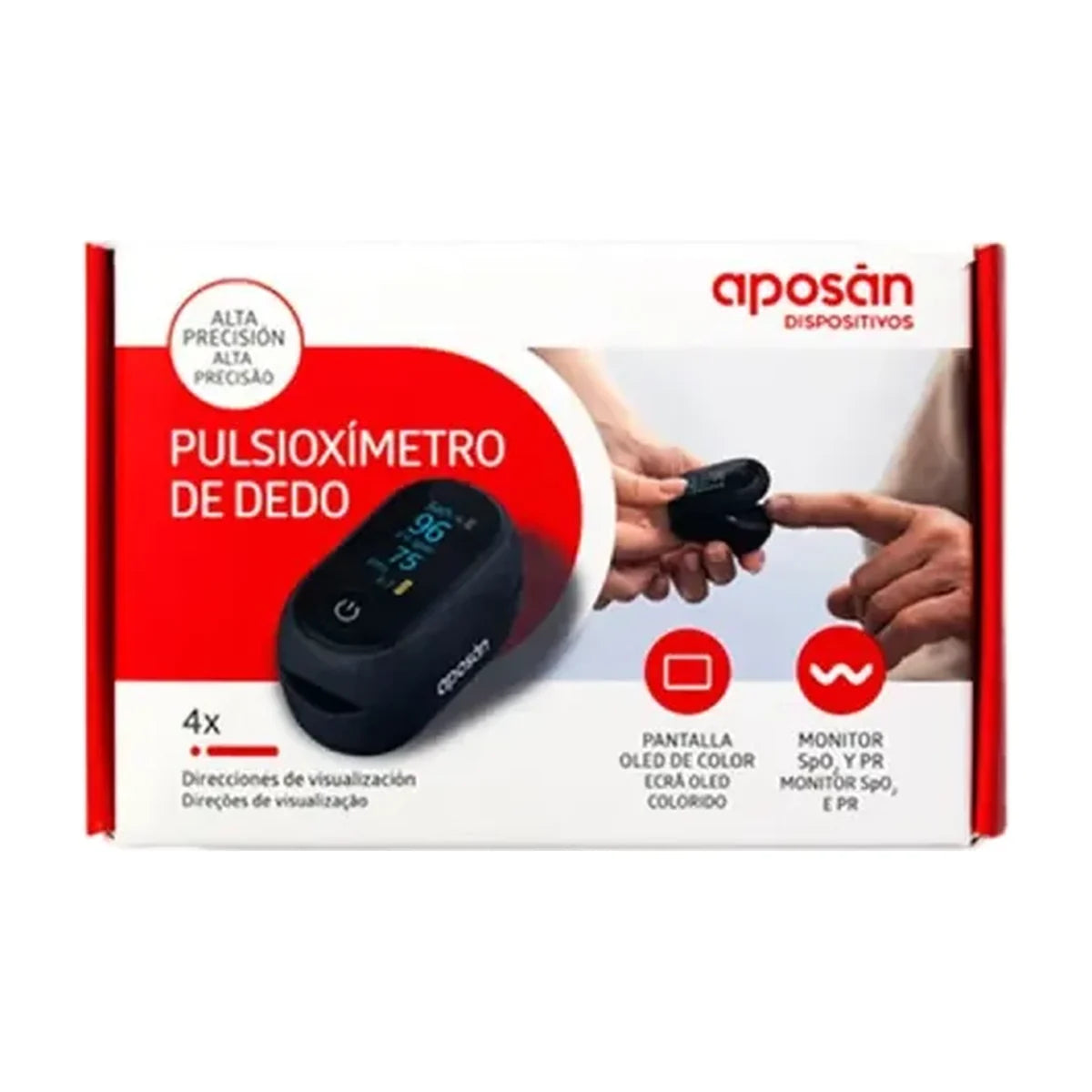 Aposán Pulsioxímetro de Dedo AOJ-70B, 1 unidad
