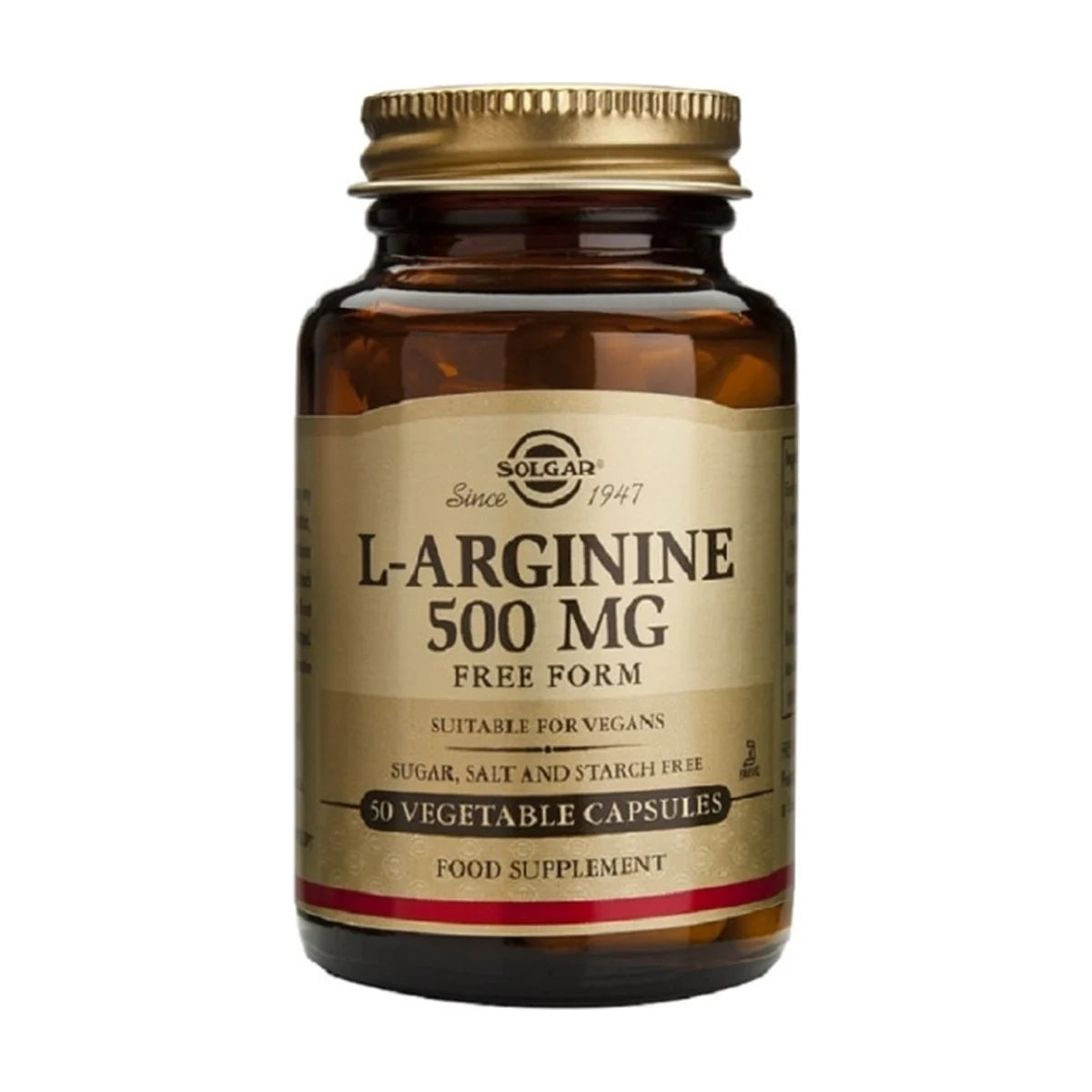 Solgar L-Arginina 500 mg 50 cápsulas vegetales