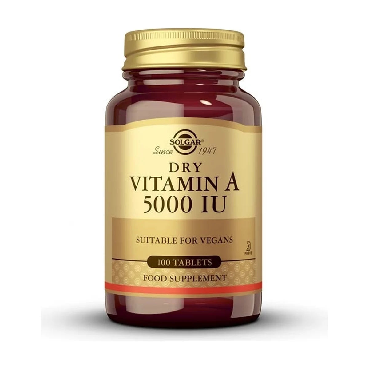 Solgar Vitamina A Seca 5000 UI 100 comprimidos