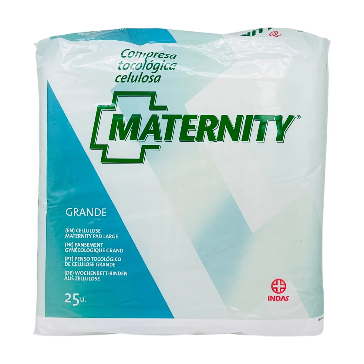 Maternity Compresas Tocológicas Celulosa Grande 25 Unidades