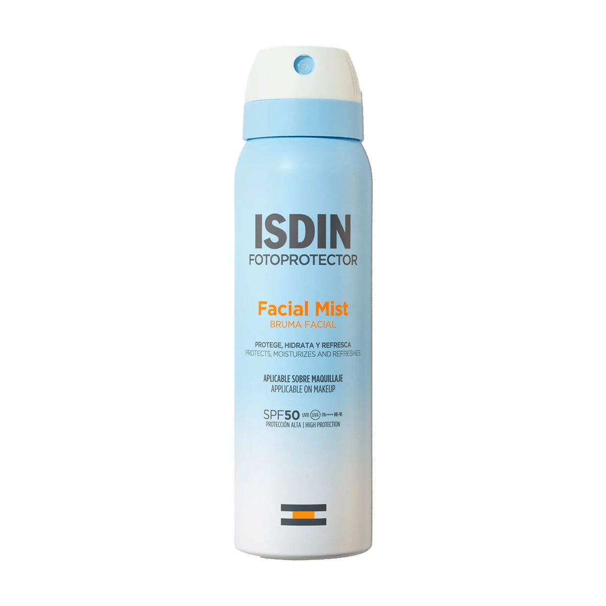 ISDIN Facial Mist SPF 50 Bruma Facial 100 ml sobre fondo blanco