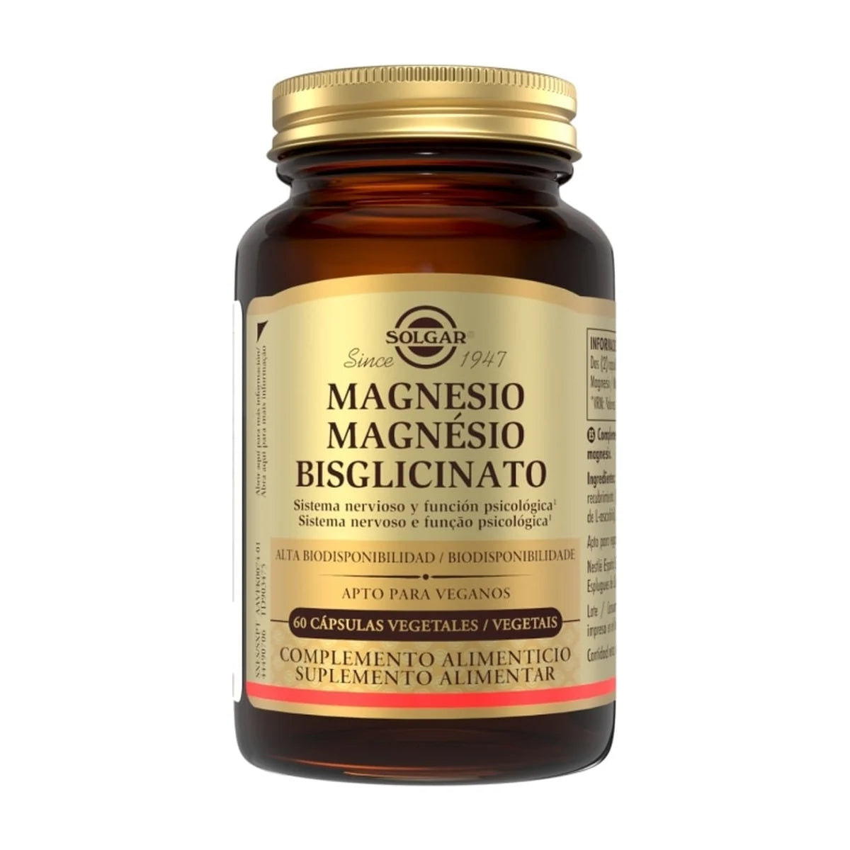 Solgar Magnesio Bisglicinato 60 cápsulas vegetales
