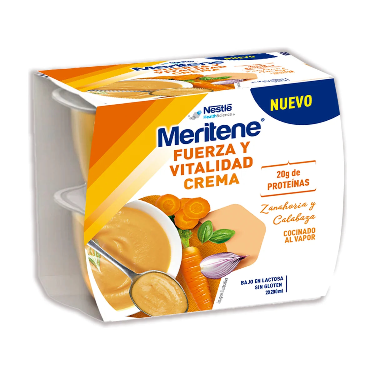 Meritene Fuerza y Vitalidad Crema Zanahoria y Calabaza 2 x 200 ml