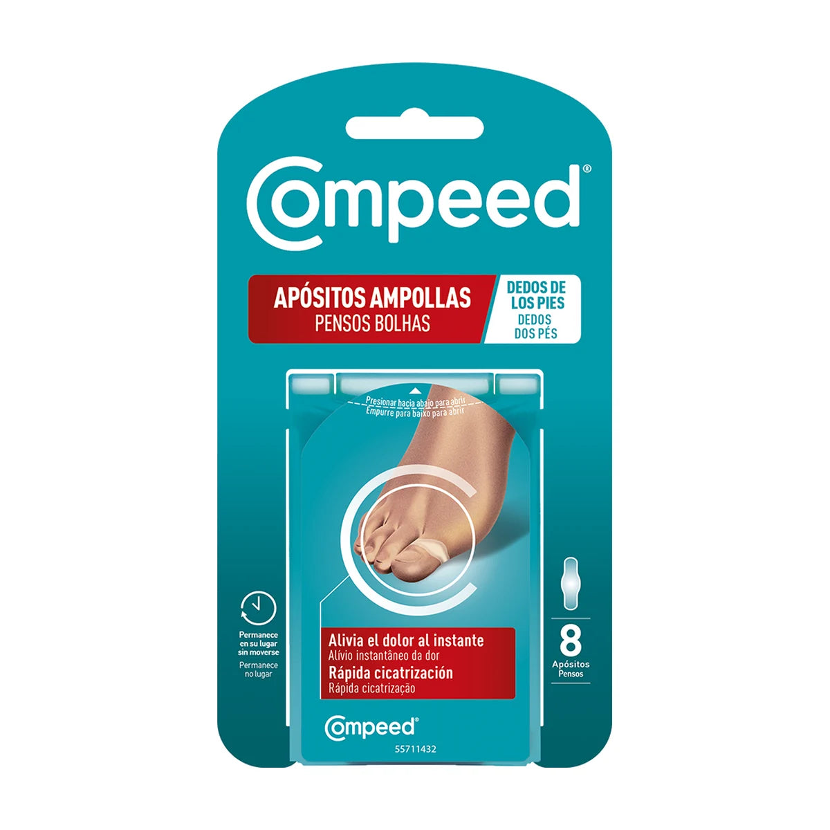 Compeed Ampollas Dedos del Pie, 8 Apósitos