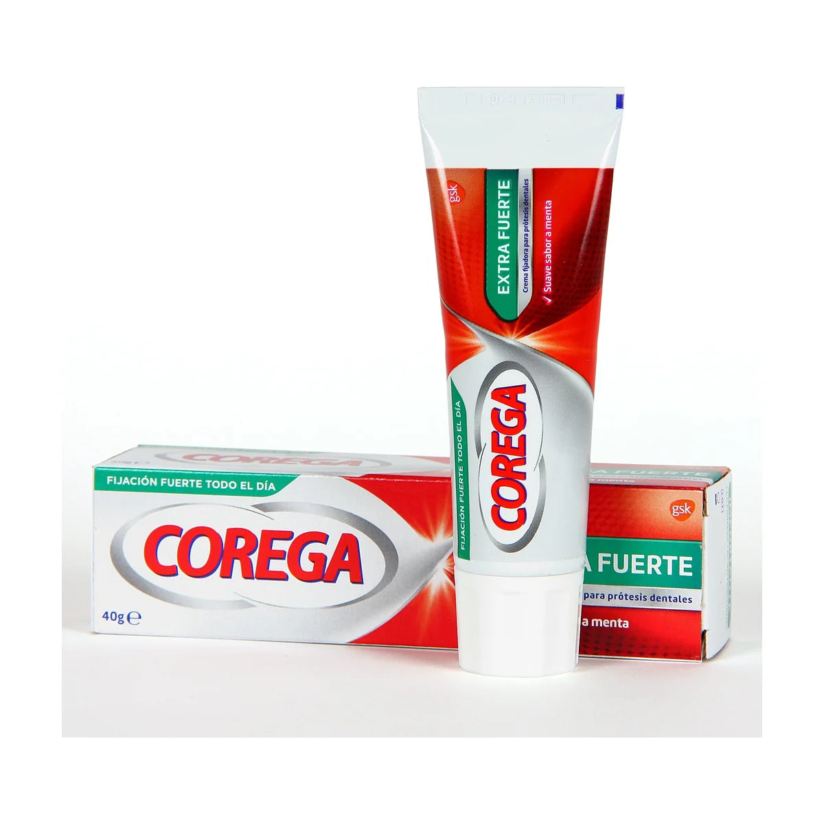Corega Extra Fuerte Crema Fijadora para Prótesis Dentales 40 g