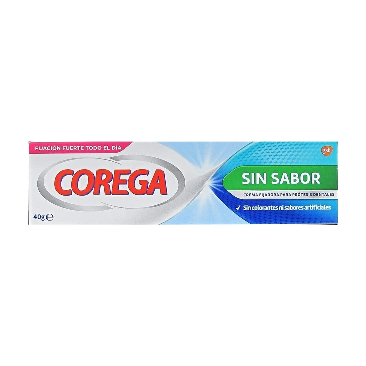 Corega Sin Sabor Crema Fijadora para Prótesis Dentales 40 g