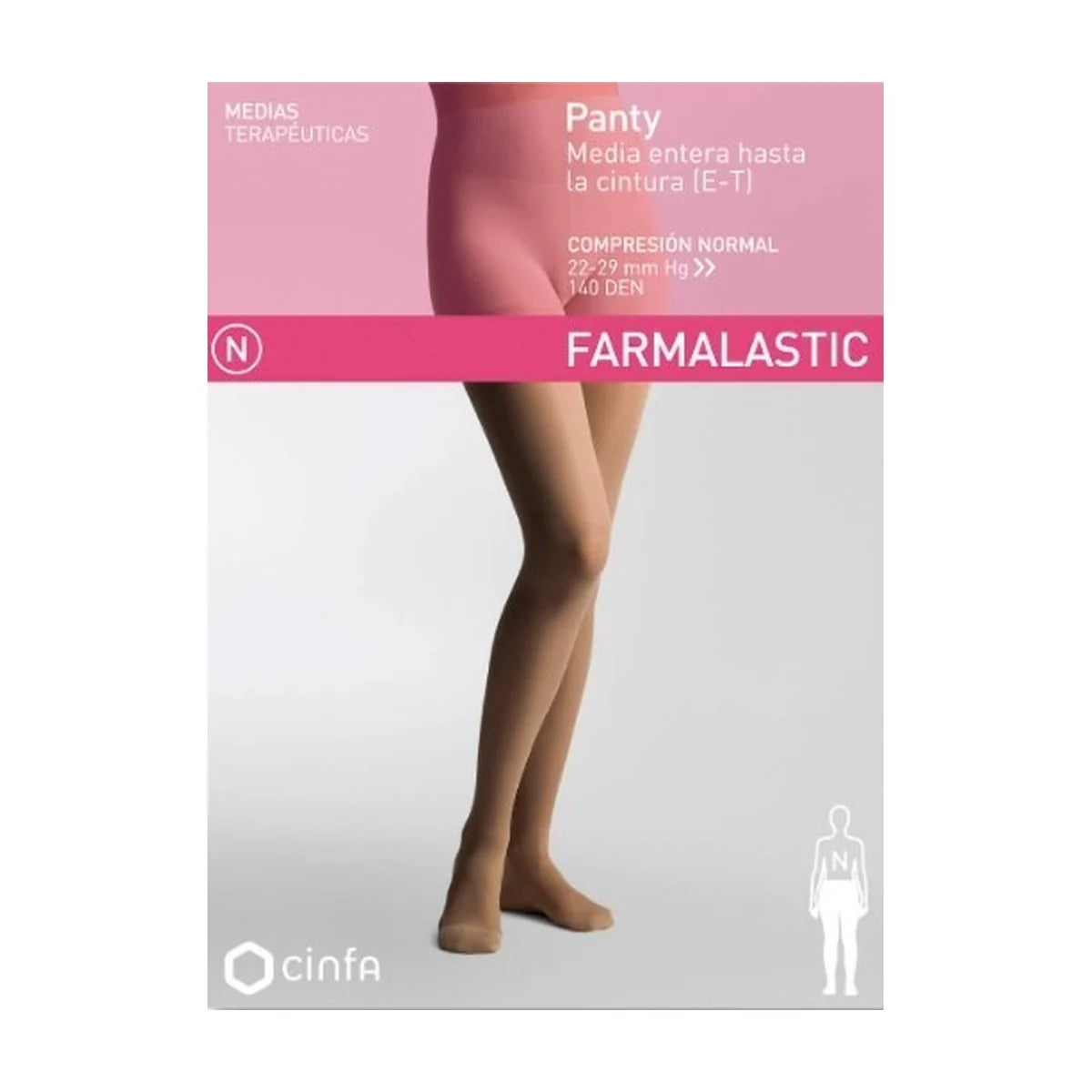 Farmalastic Panty Compresión Normal Beige, Talla Grande