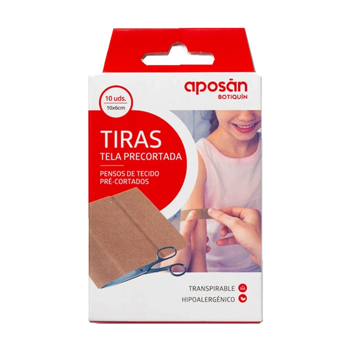 Aposán Tiras de Tela, 10 x 6 cm, 10 unidades
