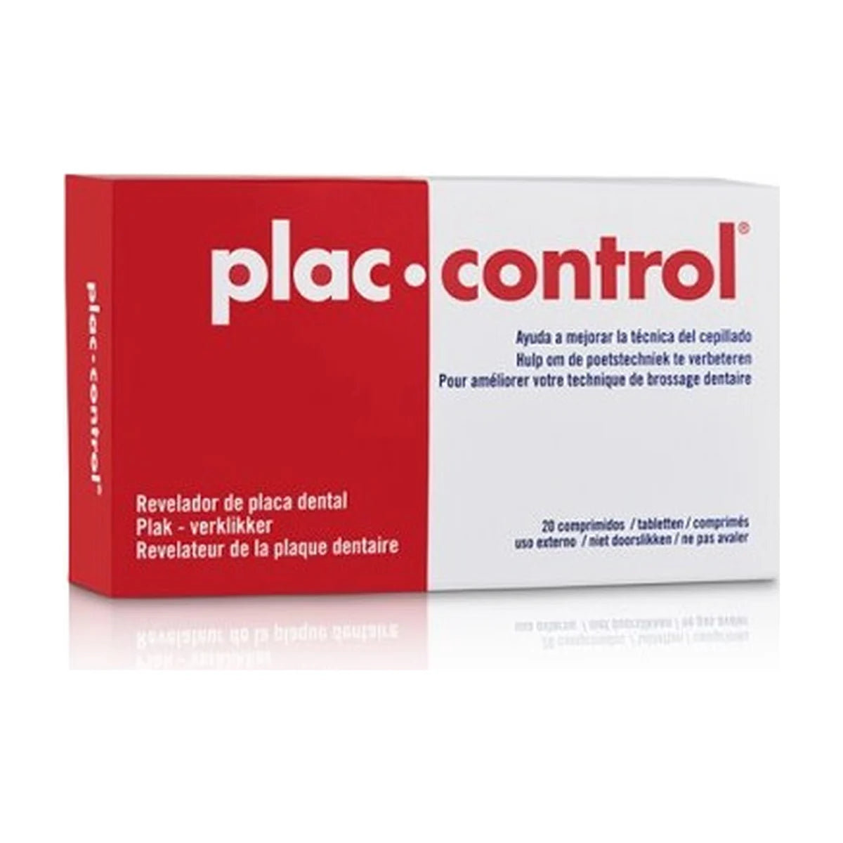 Plac-Control Revelador de Placa Dental 20 Comprimidos