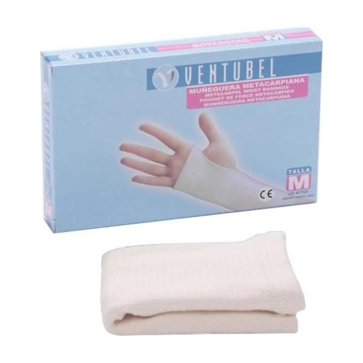 Ventubel Muñequera Metacarpiana Blanca, Talla Mediana, 1 unidad