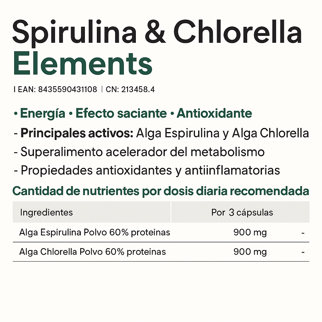 NUTRALIE Espirulina y Chlorella