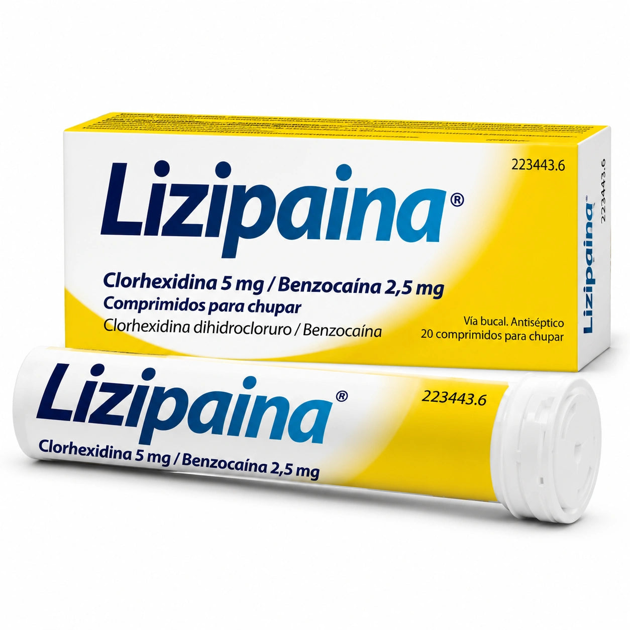 Lizipaina Clorhexidina 5 mg/ Benzocaína 2,5 mg comprimidos para chupar