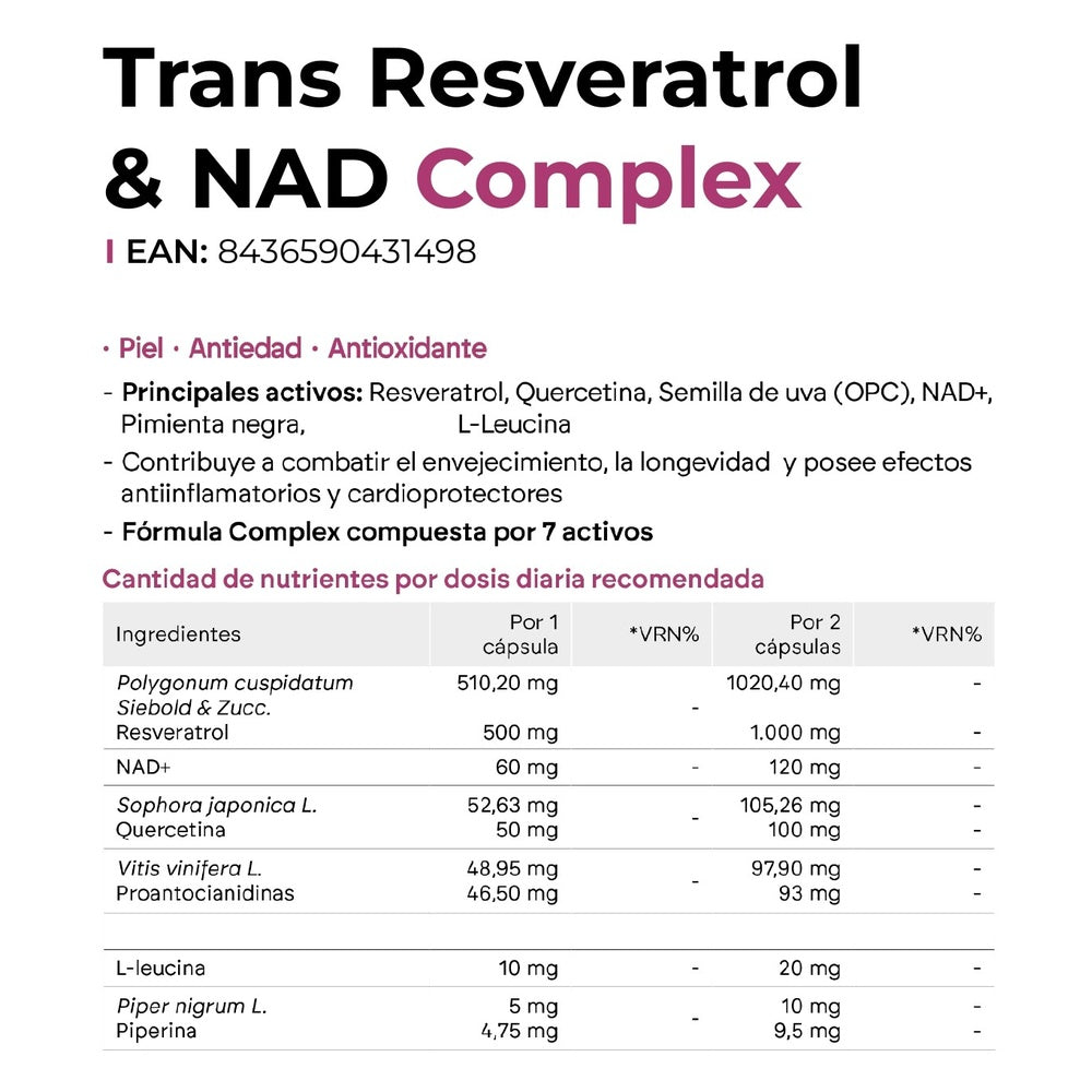 NUTRALIE Trans Resveratrol NAD+