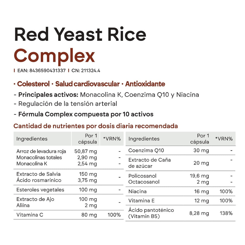 NUTRALIE Levadura de Arroz Rojo