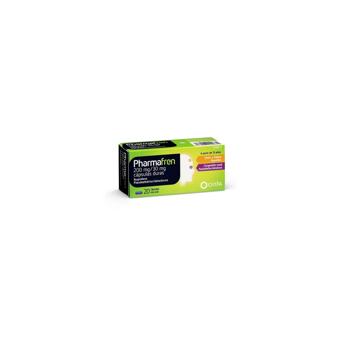 Pharmafren 200 mg/30 mg cápsulas duras