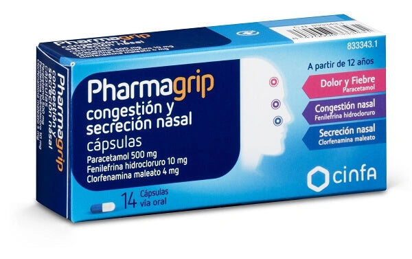 Pharmagrip congestión y secreción nasal  cápsulas