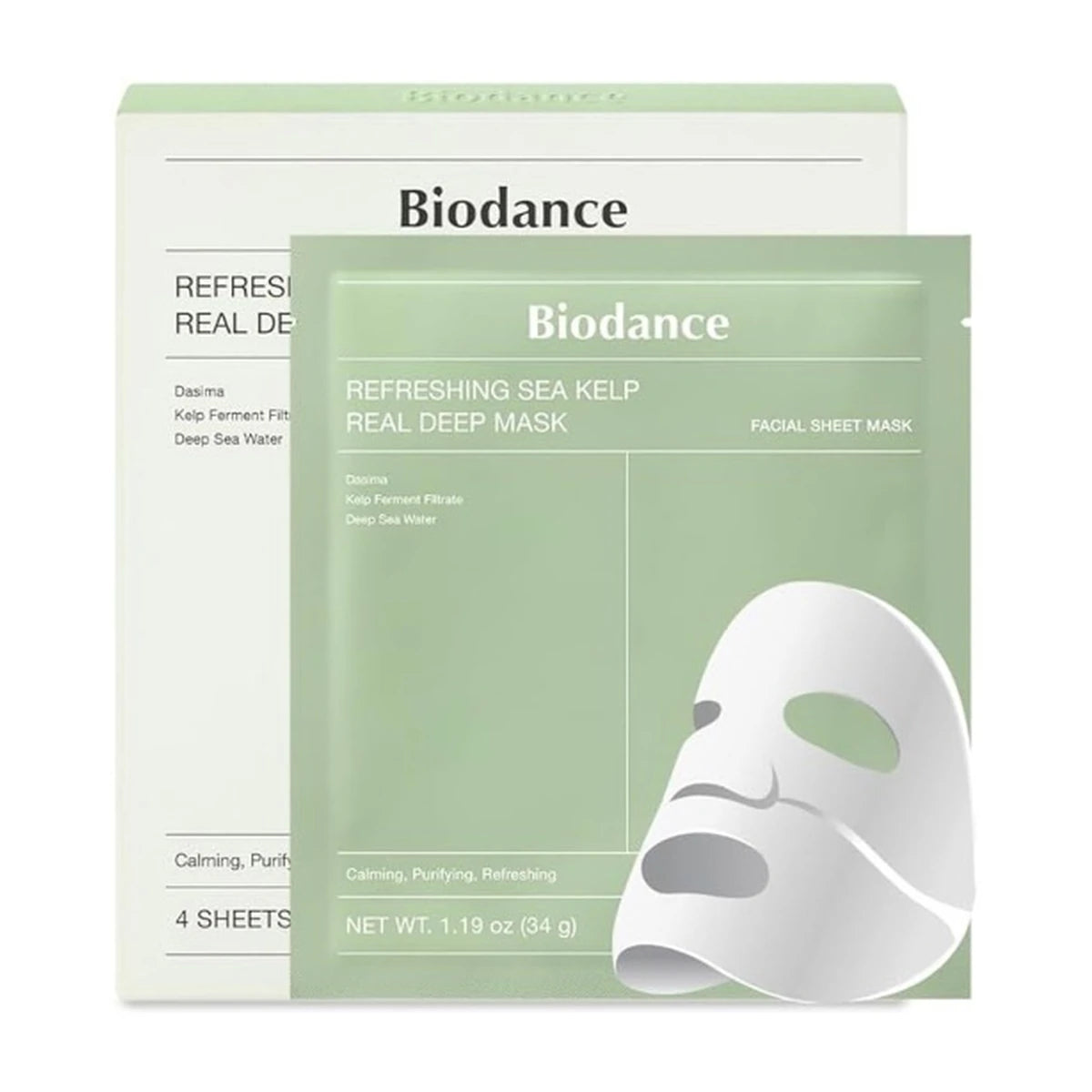 Biodance Refreshing Sea Kelp Real Deep Mask 1 unidad - presentación del fabricante