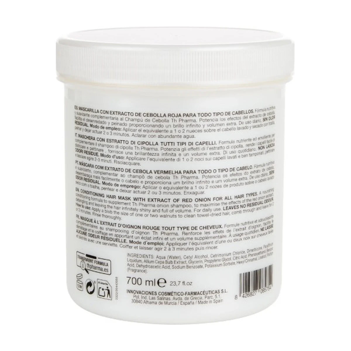 TH Pharma Mascarilla Cebolla Roja 700 ml - reverso