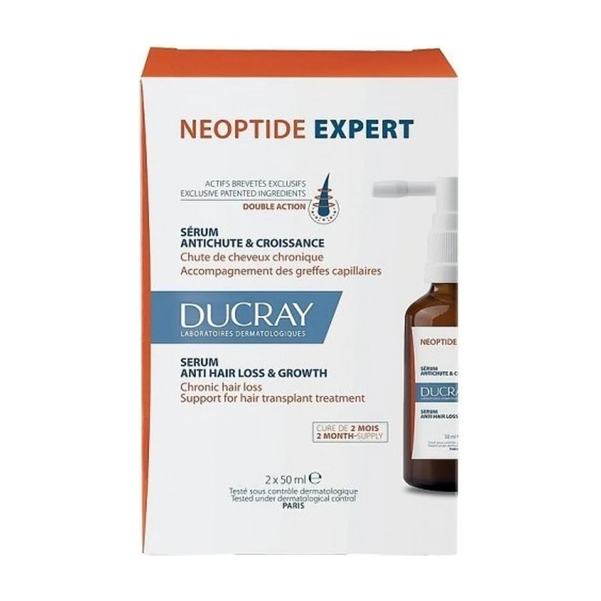 Ducray Neoptide Expert Sérum Anticaída y Crecimiento 2 x 50 ml
