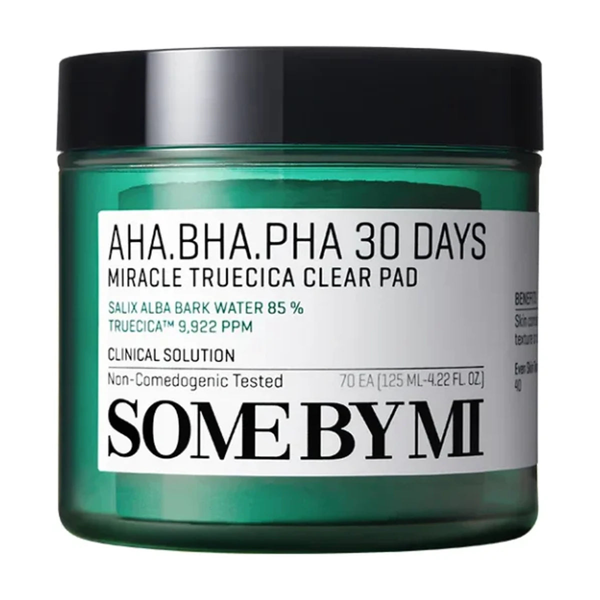 Some By Mi AHA BHA PHA 30 Days Miracle Truecica Clear Pad 70 discos - vista frontal