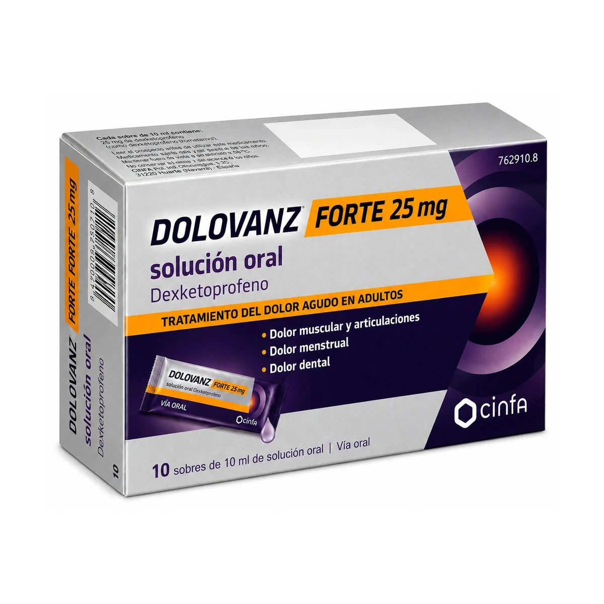 DOLOVANZ FORTE  25 mg polvo para solución oral