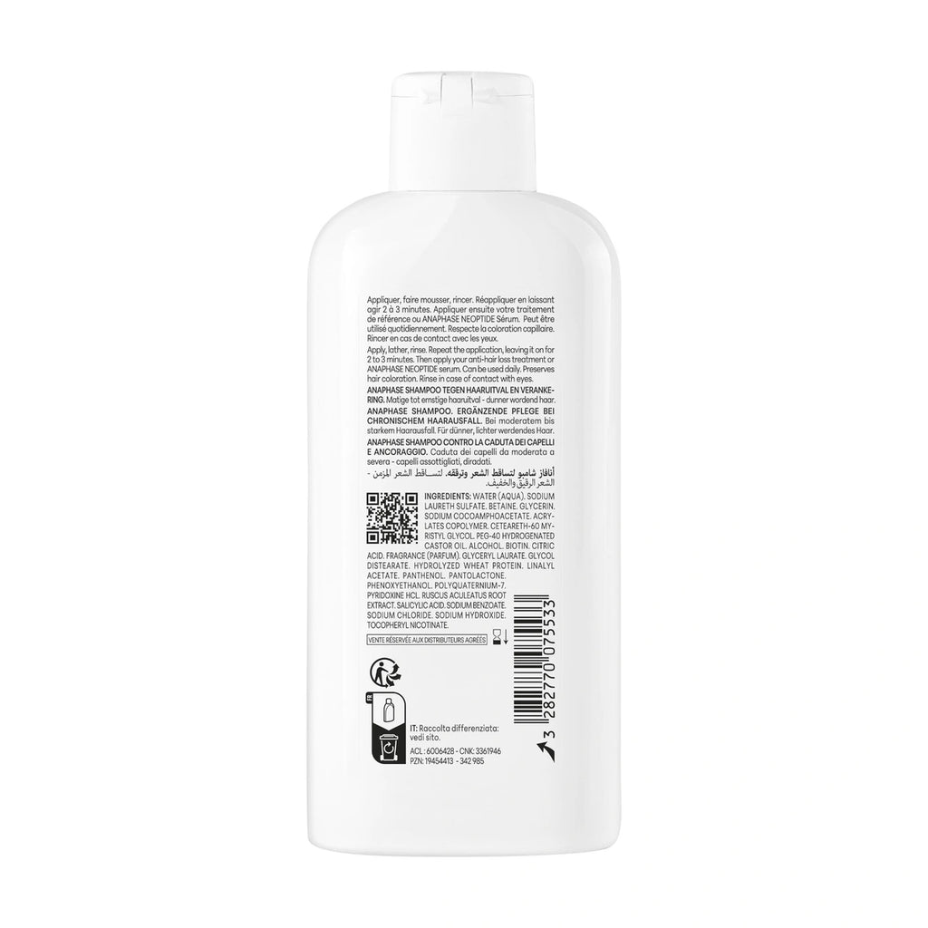 Ducray Anaphase Champú Complemento Anticaída | Cabello Débil y Caída Capilar | 400 ml