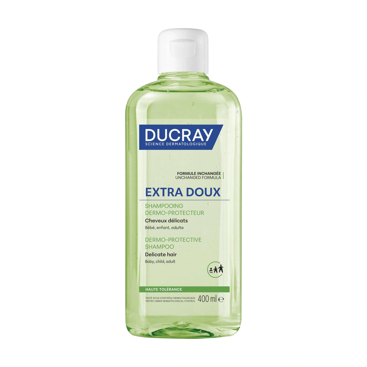 Ducray Extra-Doux Champú Dermoprotector | Uso Frecuente para Toda la Familia | 400 ml