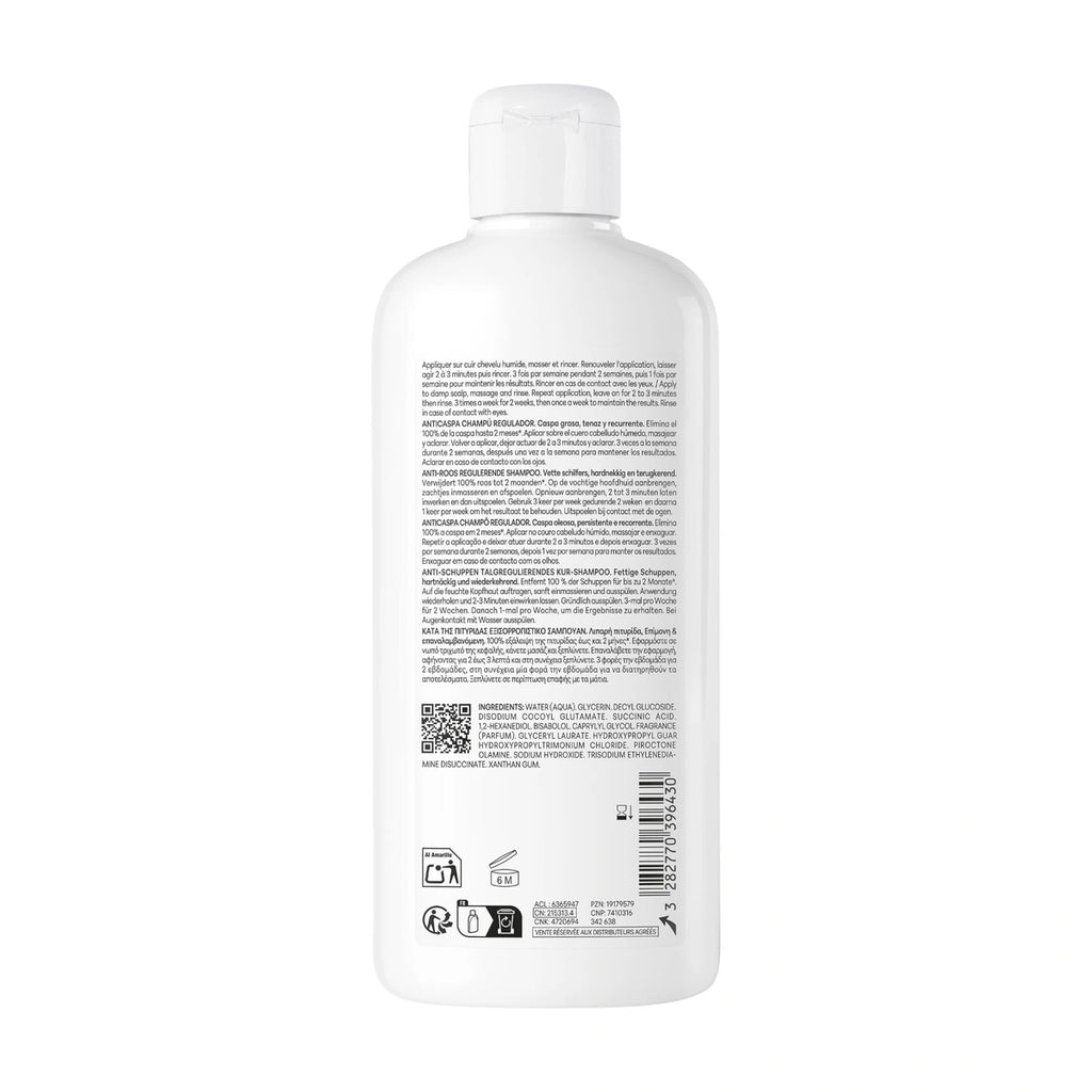 Ducray Kelual Squanorm Champú Caspa Grasa | Anticaspa y Seborregulador | 400 ml