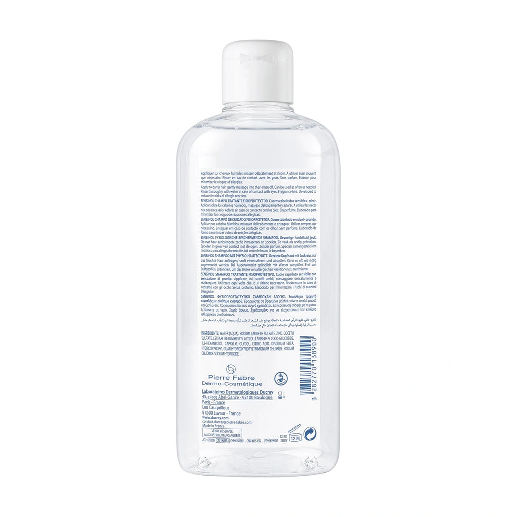 Ducray Sensinol Champú Tratante Fisioprotector | Cuero Cabelludo Sensible y Picor | 400 ml